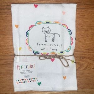 “Do Less Be More” 100% Cotton Pet-Itudes Tea Towel 18” x 28” New